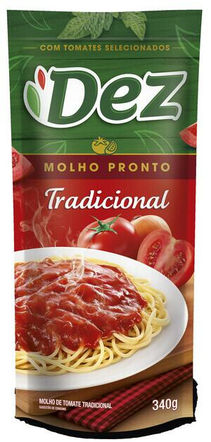 MOLHO TOMATE DEZ 300G POUCH TRAD